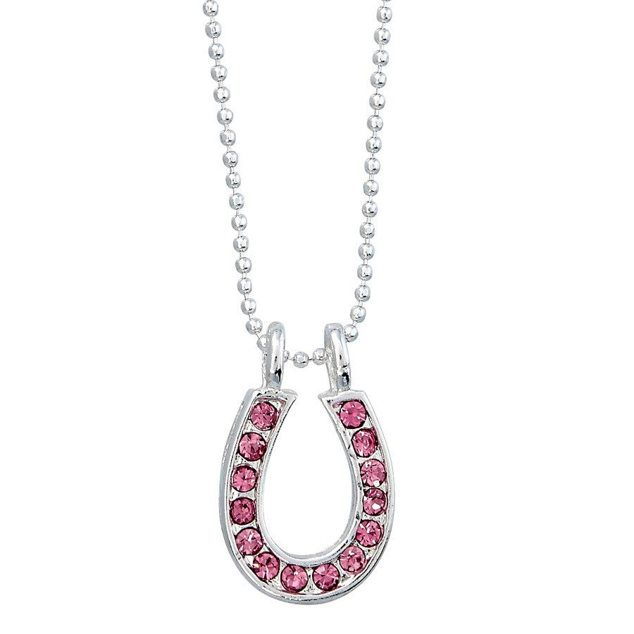PINK HORSE SHOENECKLACE