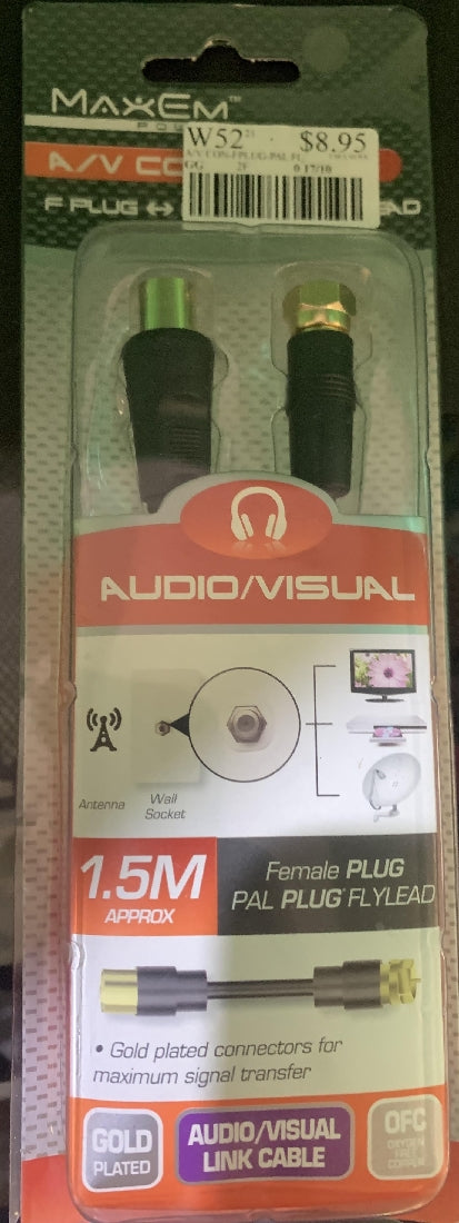 A/V CON-FPLUG-PAL FLY LEAD 1.5: 2018