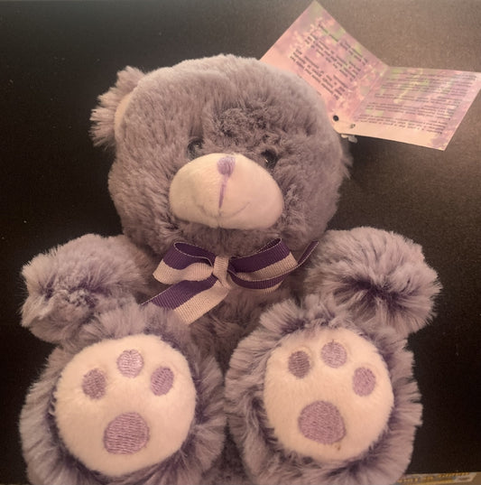 Lavender Bear Plush toy for weddings, birthdays, support