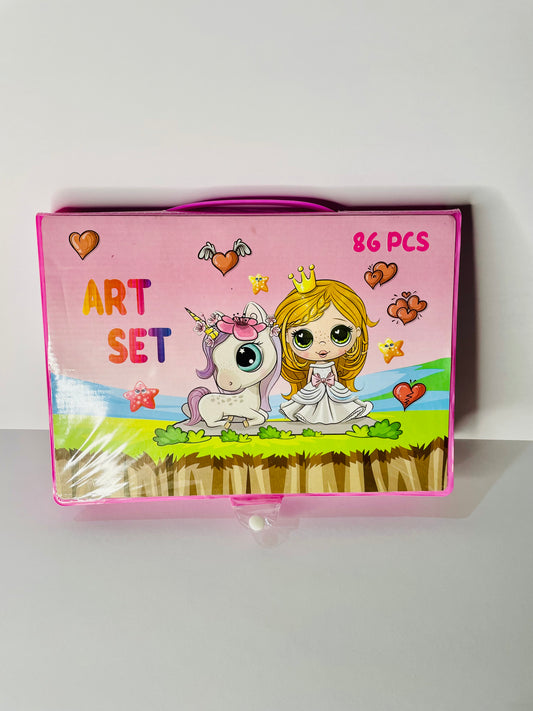 86 Piece Girls Princess Unicorn Art Set